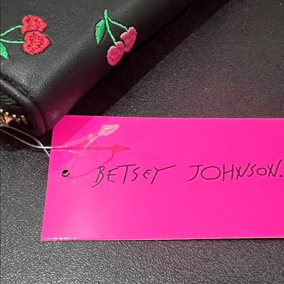 Betsey Johnson | Heart/Cherry Embroidered Wallet w/ Removable Wristlet Strap - Picture 2 of 12